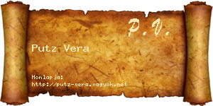 Putz Vera névjegykártya